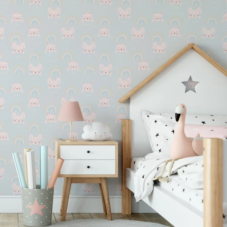 Tapeta Koty Z Tęczą