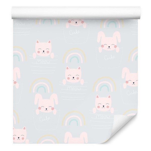 Tapeta Koty Z Tęczą