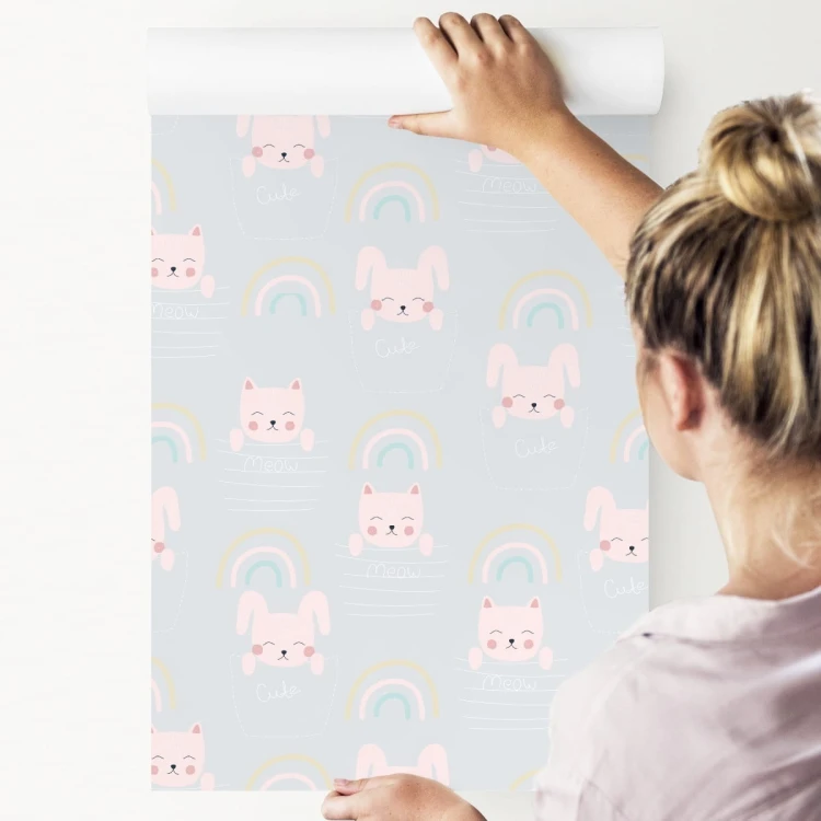 Tapeta Koty Z Tęczą