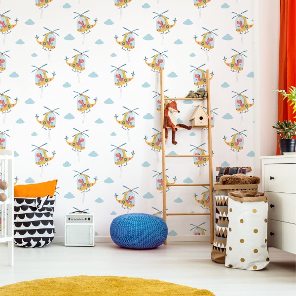 Tapeta Dinozaury W Helikopterach