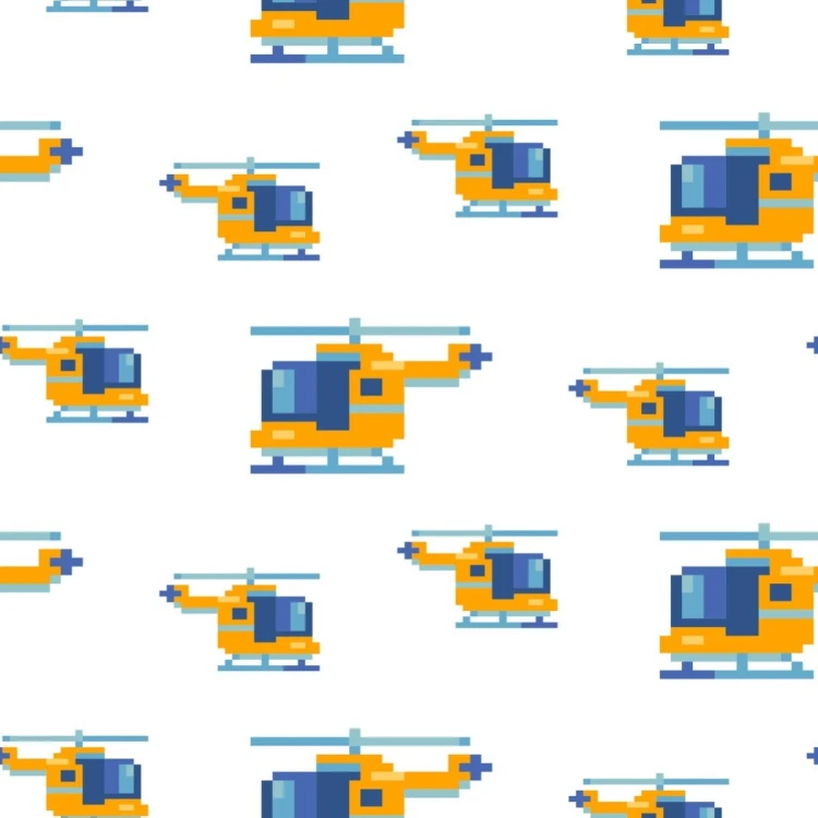 Tapeta Pikselowy Helikopter