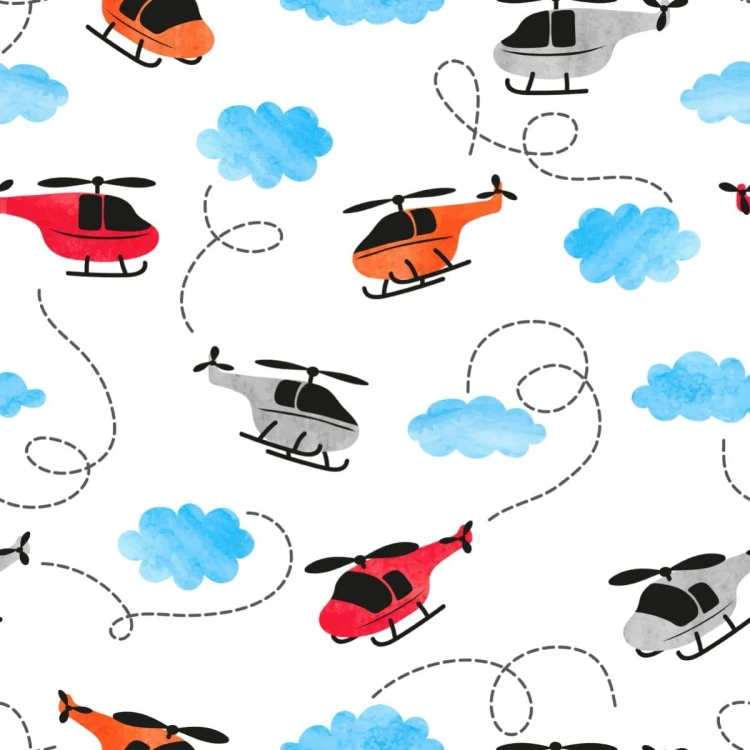 Tapeta Kolorowe Malowane Helikoptery