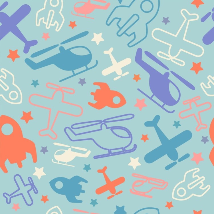 Tapeta Bajkowe Rakiety, Samoloty I Helikoptery