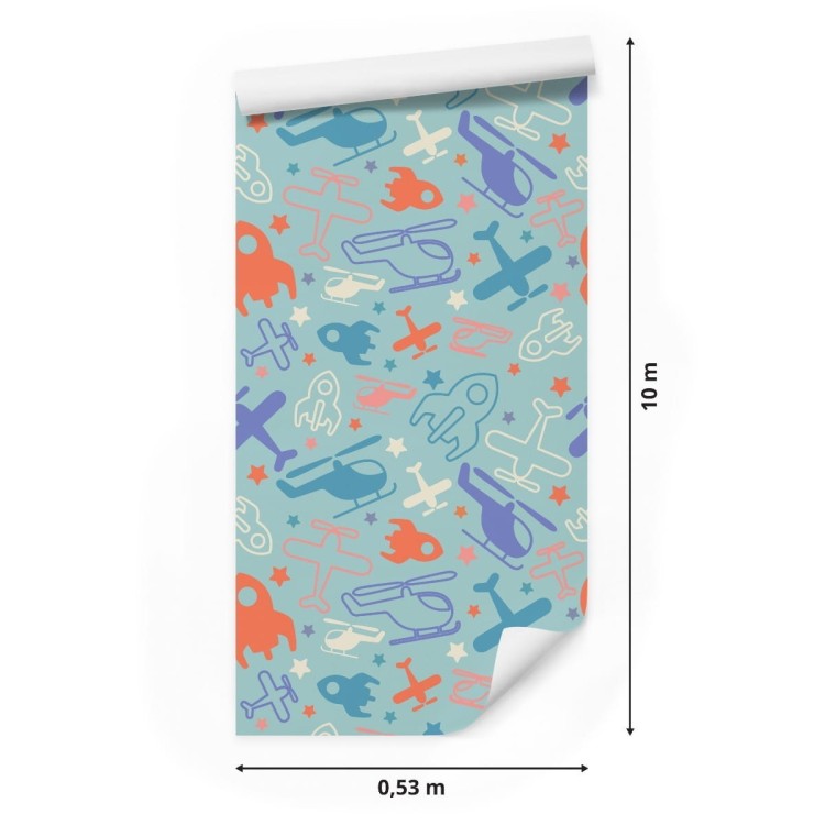 Tapeta Bajkowe Rakiety, Samoloty I Helikoptery