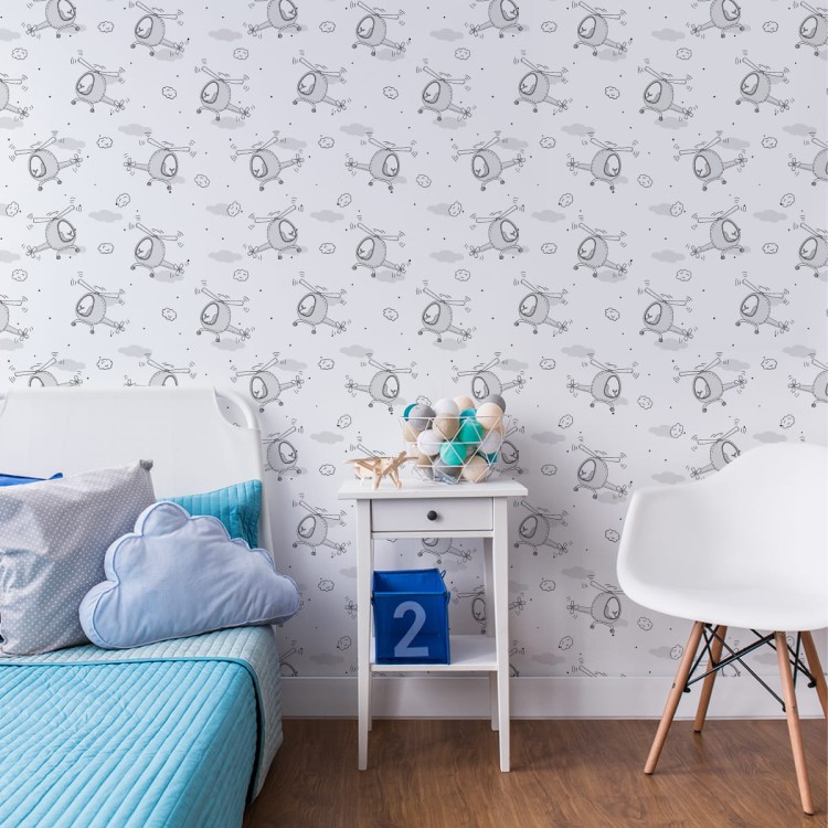 Tapeta Bajkowe Helikoptery Z Chmurkami