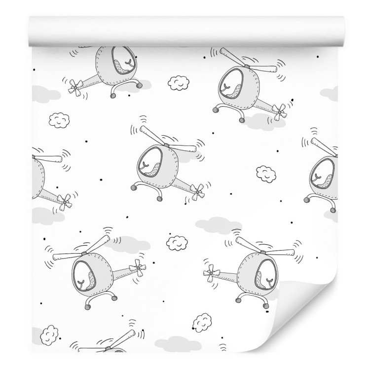 Tapeta Bajkowe Helikoptery Z Chmurkami