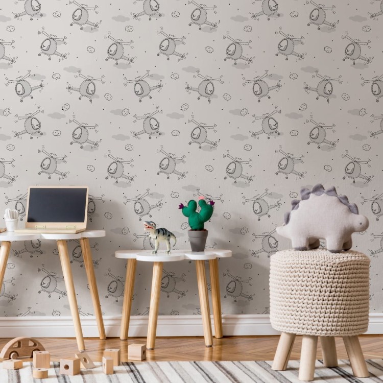 Tapeta Bajkowe Helikoptery Z Chmurkami