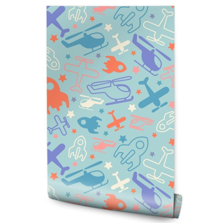 Tapeta Bajkowe Rakiety, Samoloty I Helikoptery