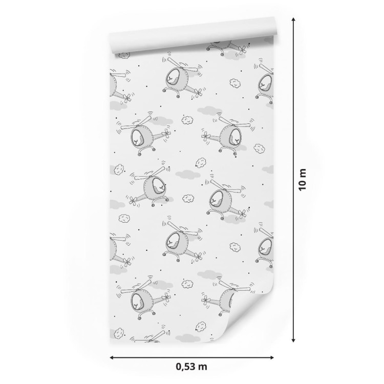 Tapeta Bajkowe Helikoptery Z Chmurkami