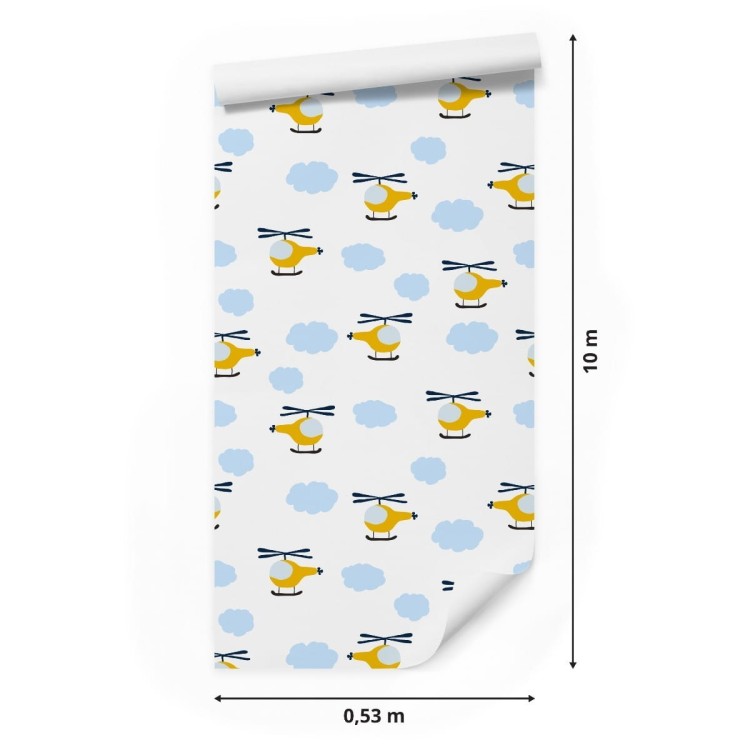 Tapeta Bajkowe Helikoptery Z Chmurami