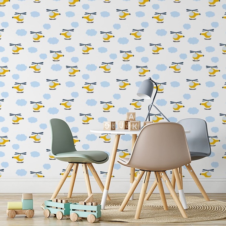 Tapeta Bajkowe Helikoptery Z Chmurami