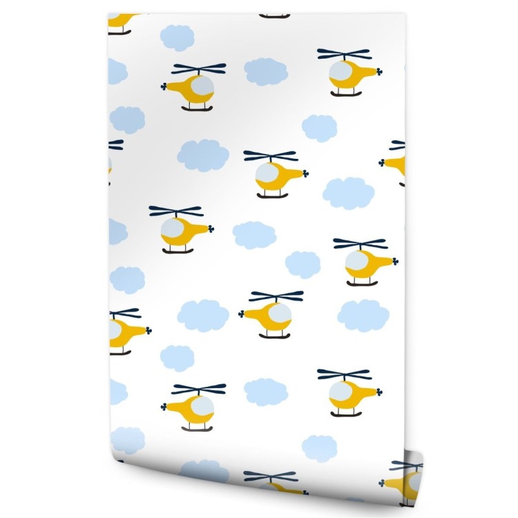 Tapeta Bajkowe Helikoptery Z Chmurami