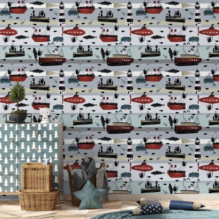 Tapeta Bajkowe Zwierzątka Na Statkach