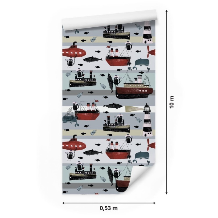 Tapeta Bajkowe Zwierzątka Na Statkach