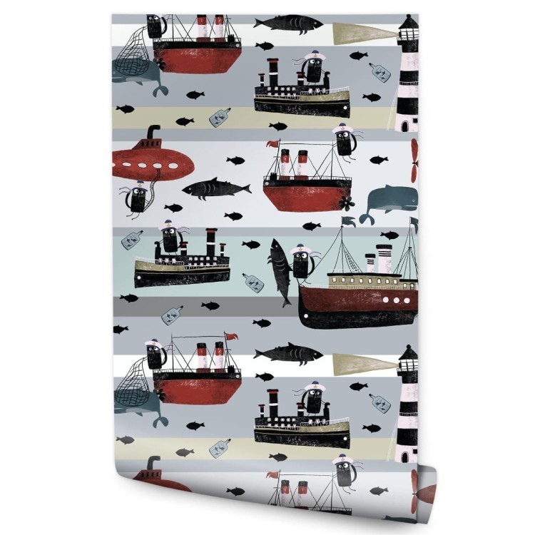 Tapeta Bajkowe Zwierzątka Na Statkach