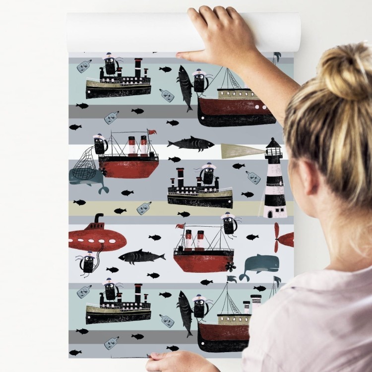 Tapeta Bajkowe Zwierzątka Na Statkach