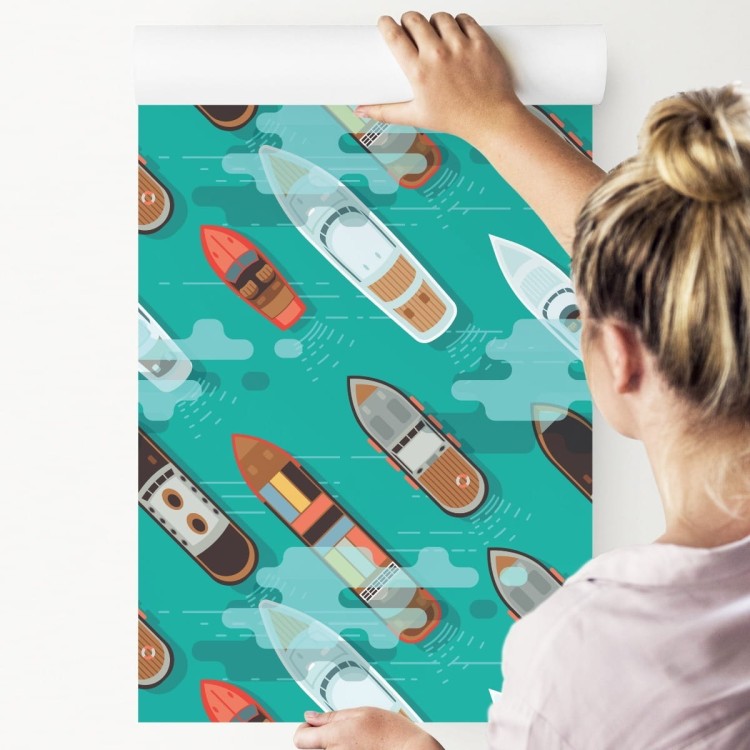 Tapeta Kolorowe Statki Z Lotu Ptaka