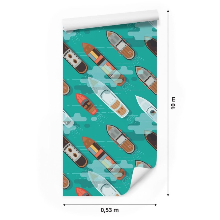 Tapeta Kolorowe Statki Z Lotu Ptaka