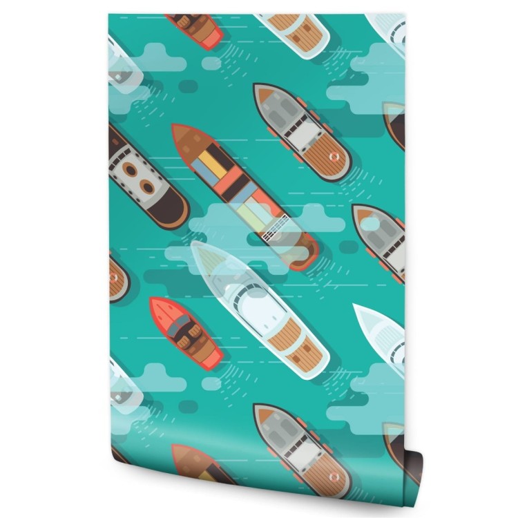 Tapeta Kolorowe Statki Z Lotu Ptaka