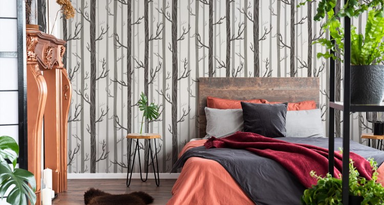 Tapeta Drzewa W Pastelowych Barwach