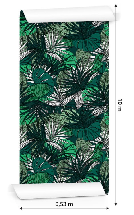 Tapeta Liście Monstera Bananowca Palmy