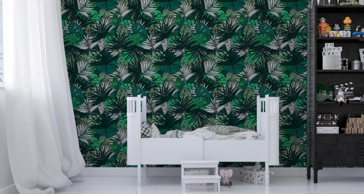 Tapeta Liście Monstera Bananowca Palmy
