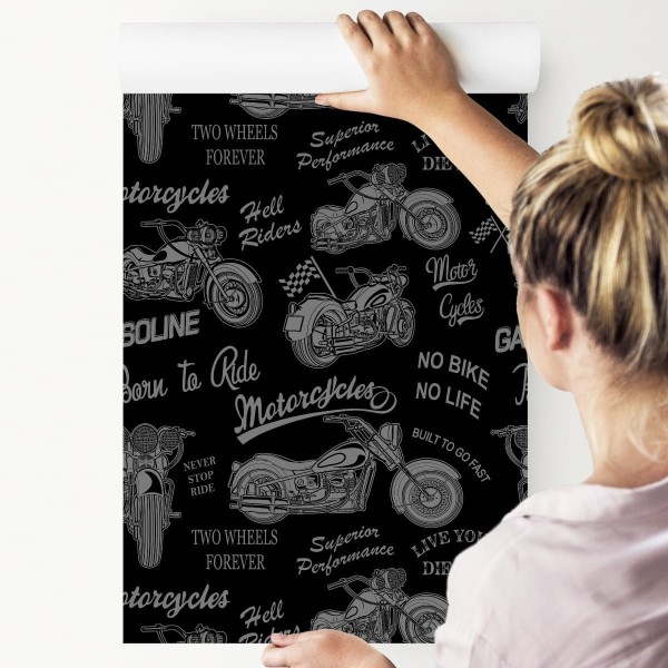 Tapeta Motocykle Vintage Z Napisami