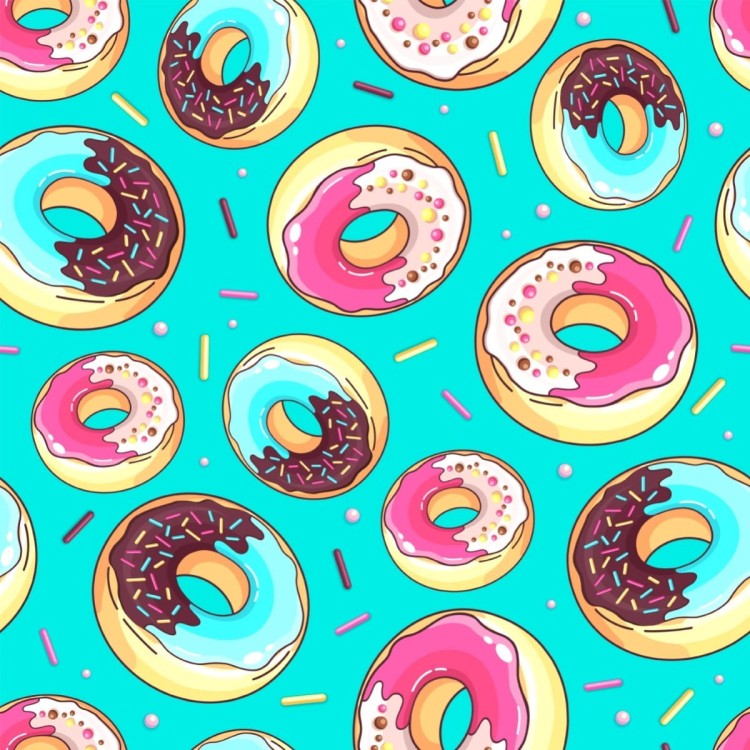 Tapeta Kolorowe Pączki Z Posypką