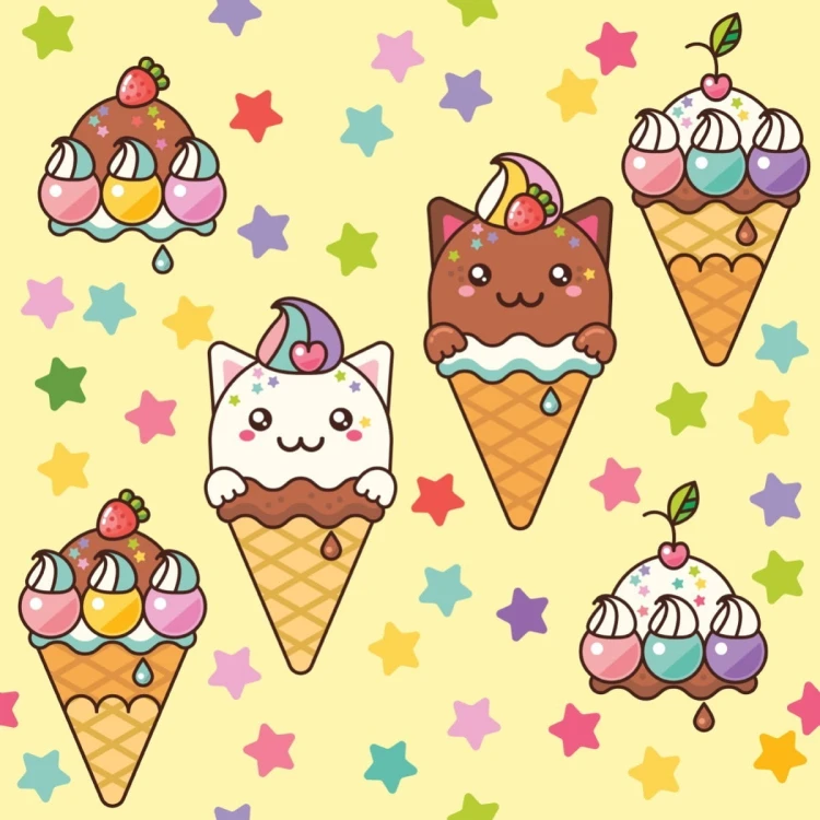 Tapeta Kocie Lody