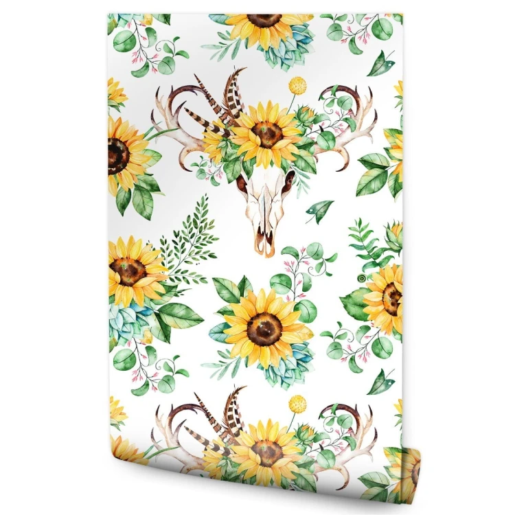 Tapeta Słoneczniki W Stylu Boho