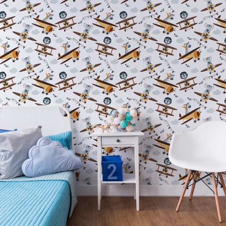 Tapeta Bajkowe Zwierzątka W Samolotach