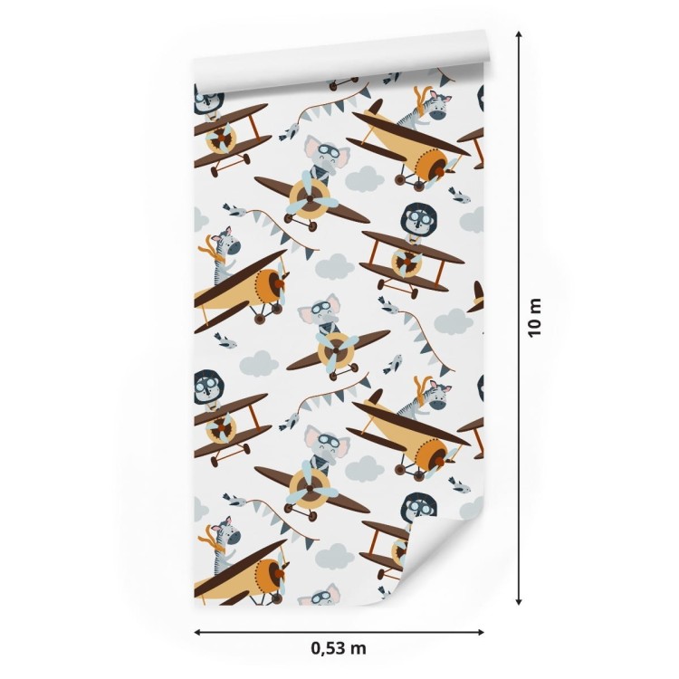 Tapeta Bajkowe Zwierzątka W Samolotach