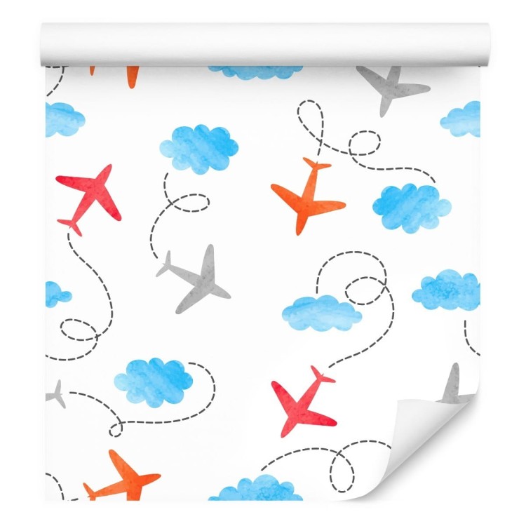 Tapeta Bajkowe Samoloty Malowane Akwarelą