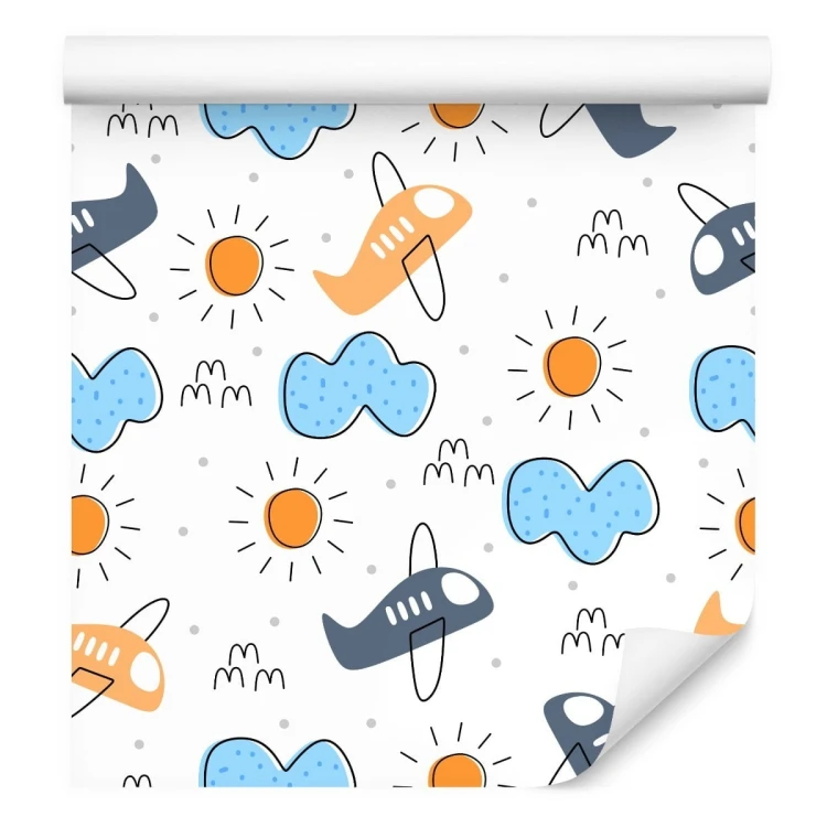 Tapeta Minimalistyczne Bajkowe Samoloty