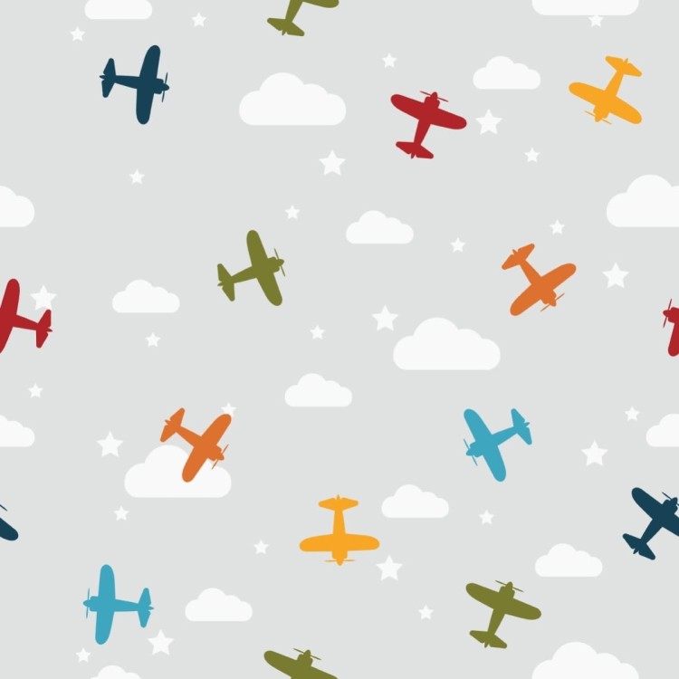 Tapeta Kolorowe Samoloty Z Chmurkami