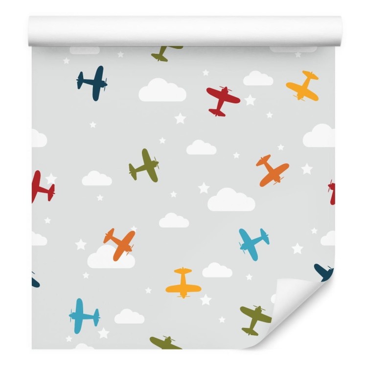 Tapeta Kolorowe Samoloty Z Chmurkami