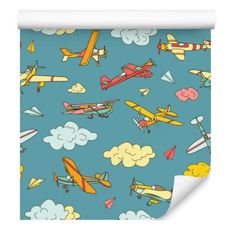 Tapeta Kolorowe Samoloty W Stylu Retro