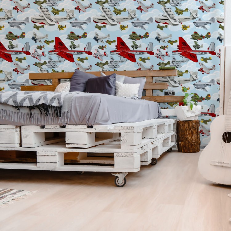 Tapeta Kolorowe Samoloty Vintage