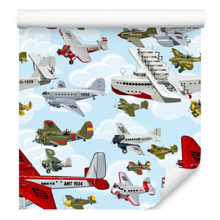 Tapeta Kolorowe Samoloty Vintage
