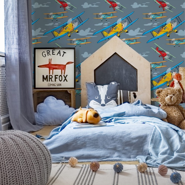 Tapeta Kolorowe Samoloty Retro