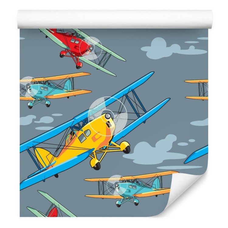 Tapeta Kolorowe Samoloty Retro