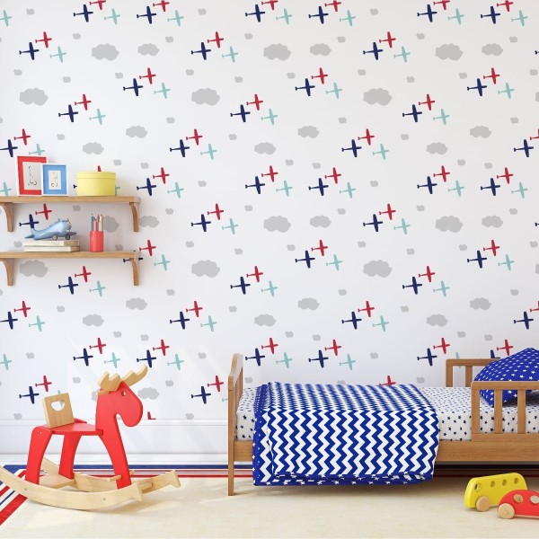 Tapeta Kolorowe Samoloty I Chmury