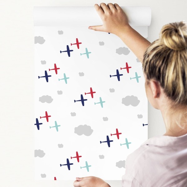 Tapeta Kolorowe Samoloty I Chmury