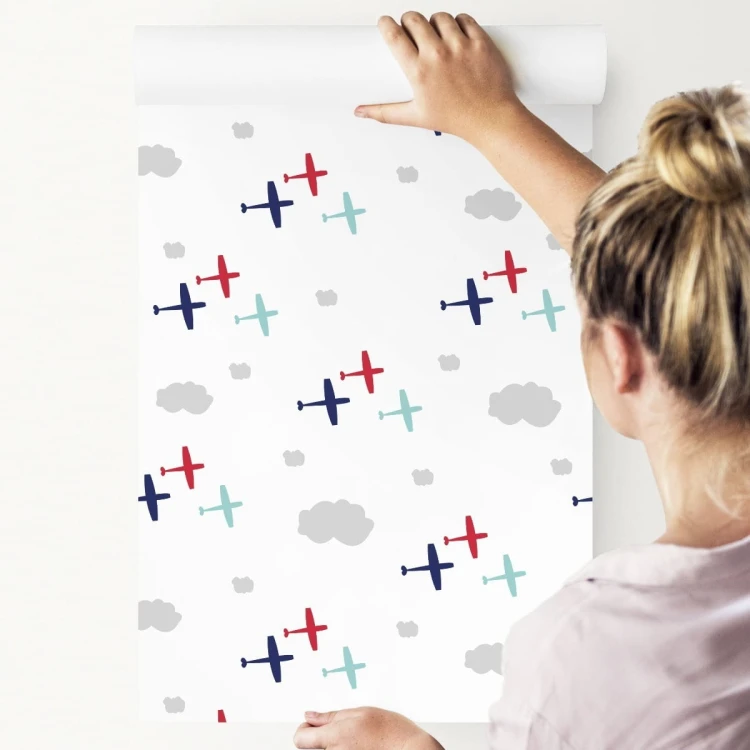 Tapeta Kolorowe Samoloty I Chmury