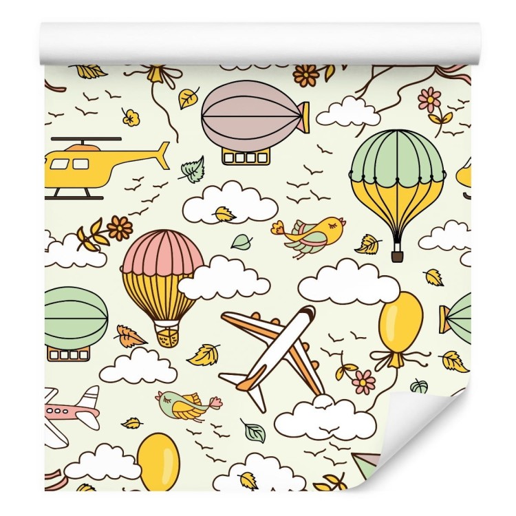 Tapeta Kolorowe Samoloty Z Balonami