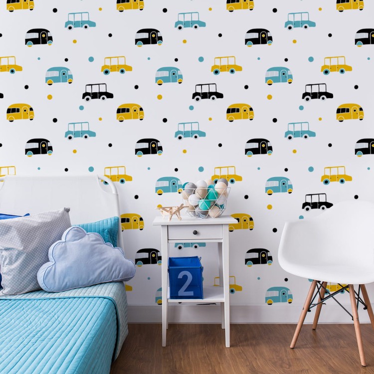 Tapeta Dla Chłopca Kolorowe Samochody Autobusy