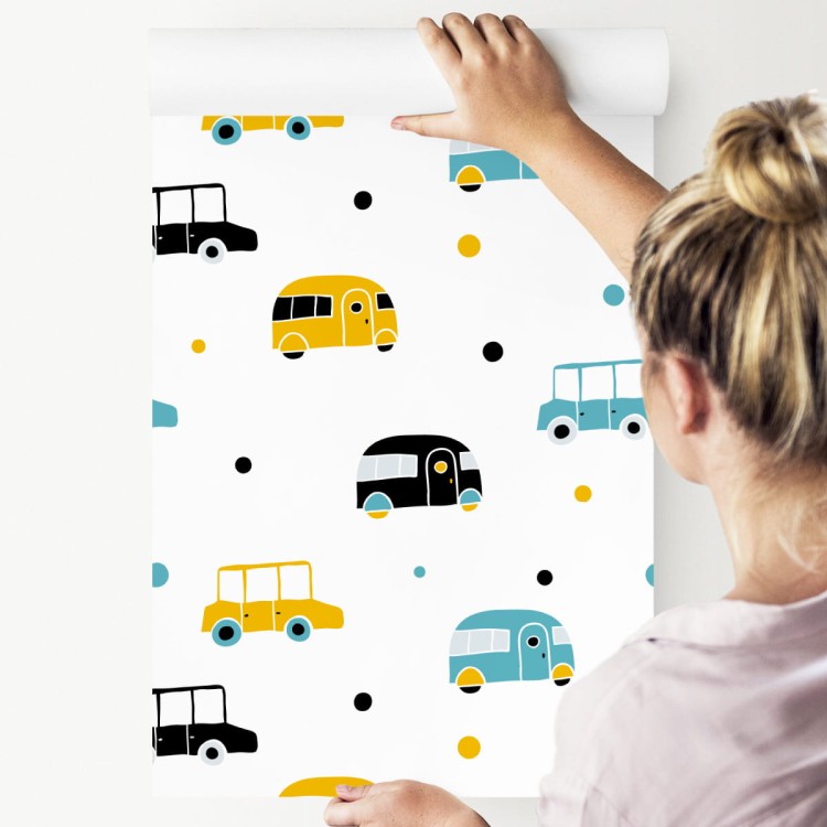 Tapeta Dla Chłopca Kolorowe Samochody Autobusy