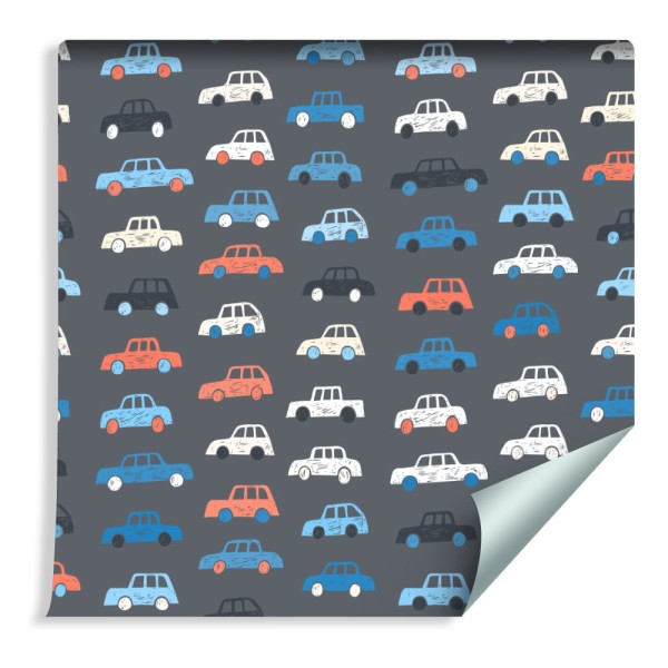 Tapeta Dla Dzieci - Kolorowe Samochodziki