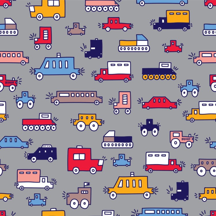 Tapeta Dla Dzieci - Kolorowe Samochodziki