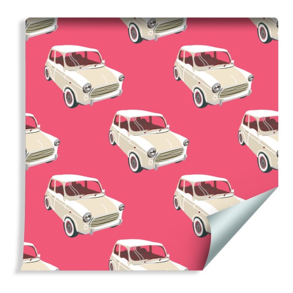 Tapeta Dla Dzieci - Kultowe Auta W Stylu Retro